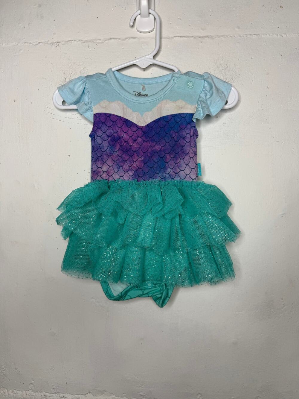 Posh Peanut Disney's The Little Mermaid Tulle Skirt Bodysuit Dress 3-6 Mo
